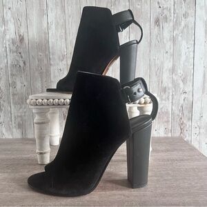 VINCE Peep Toe Heeled Boots Size 8